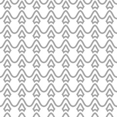Fototapeta premium Gray geometric seamless pattern on white background