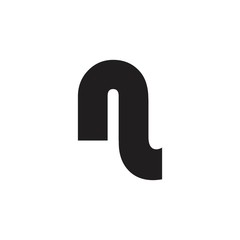 initial letter nl logo vector