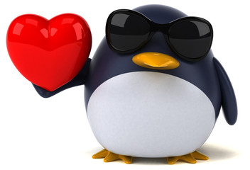 Fun penguin - 3D Illustration