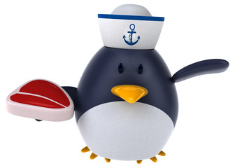 Fun penguin - 3D Illustration