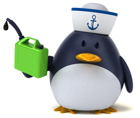 Fun penguin - 3D Illustration