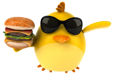 Yellow bird - 3D Illustration