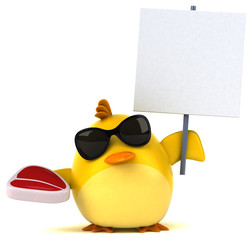 Yellow bird - 3D Illustration