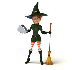 Sexy witch - 3D Illustration
