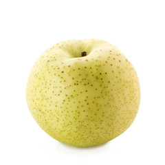 Chinese pear and Sliced isolated on a whate background