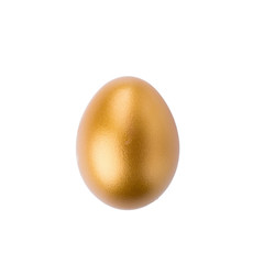 Golden Egg isolated on a white background