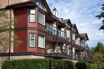 Fototapeta na wymiar New building in Residential District of Ladner City, Metro Vancouver, British Columbia, Canada