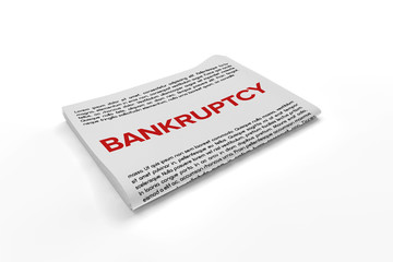 Bankruptcy on Newspaper background