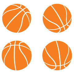 Set of orange Basketballs