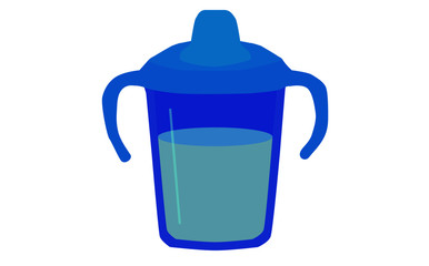 Blue Boy's Sippy Cup with Milk