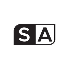 initial letter logo simple AA to ZA