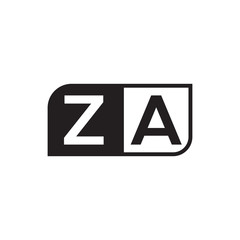 initial letter logo simple AA to ZA