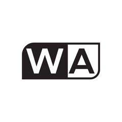 initial letter logo simple AA to ZA