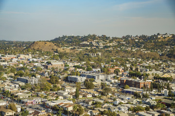 Aerial view of the cityscape of Highland Park