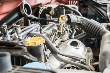 car engine close up