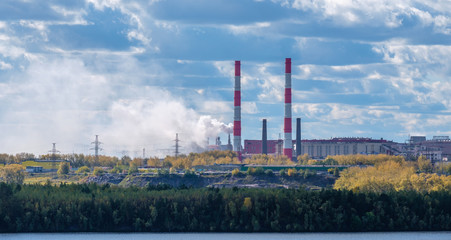 Obraz premium medimedia pipe and a cloudy sky