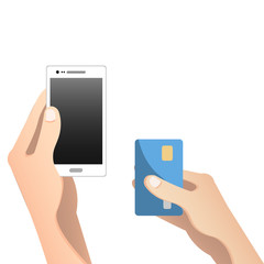 Online and mobile payments concept.