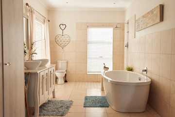 Interior of the stylish bathroom in a contemporary home