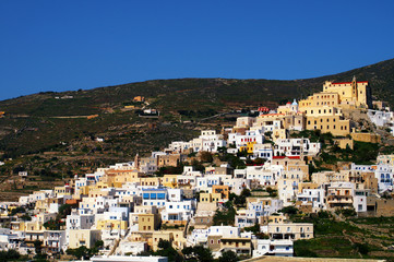 Fototapeta na wymiar Ano Syros town, Syros island, Cyclades, Greece.