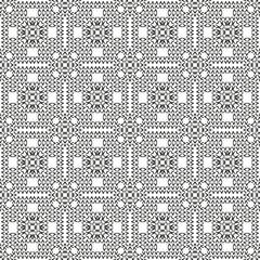 Black and White Seamless Ethnic Pattern