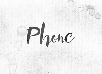 Phone Concept Painted Ink Word and Theme