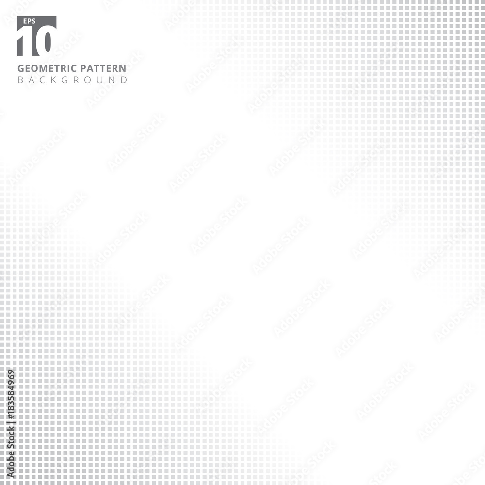 Poster abstract gray square pattern halftone background with copy space.