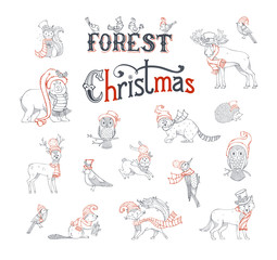 Forest Christmas set.