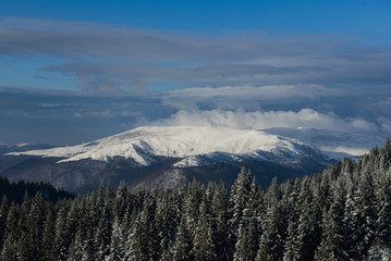 Obraz premium Winter landscape in Romania