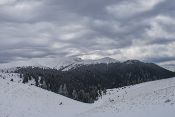 Winter landscape in Romania