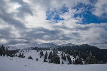 Winter landscape in Romania