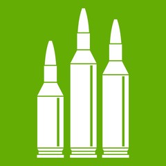 Bullet ammunition icon green
