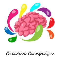 Creative campaign icon, isometric 3d style