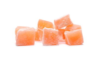 Turkish delight isolated on white background