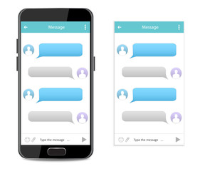 Phone chat interface.