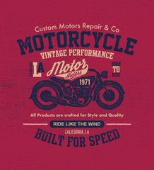 Fototapeta premium Hand drawn vintage motorcycle
