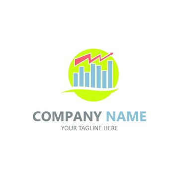 Finance business logo element vector emblem full colour illustration