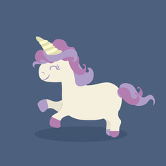 Cute unicorn Vector cartoon