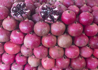 pomegranates prepared for the natural winter season