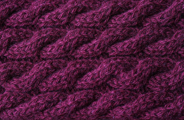 Close up of purple wool textile