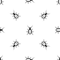 Beetle pattern seamless black