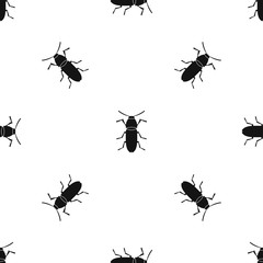Cereal leaf beetle pattern seamless black