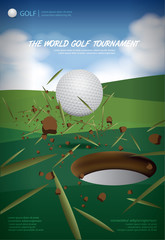 Poster Golf Championship Vector Illustration