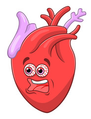 Cartoon screaming heart