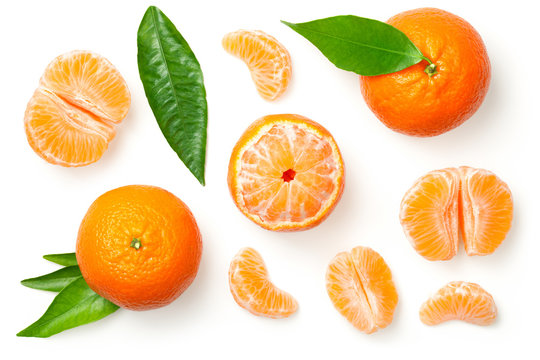 Mandarines Isolated on White Background