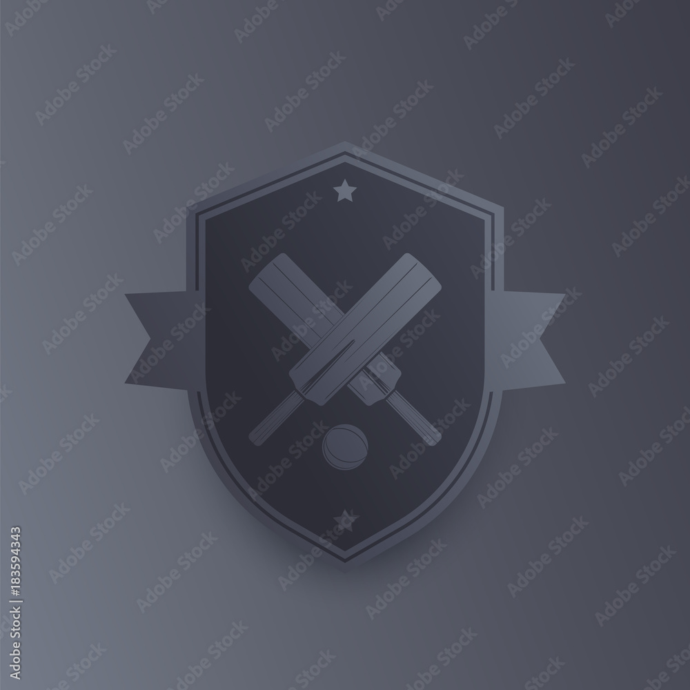 Poster Cricket vector logo, emblem