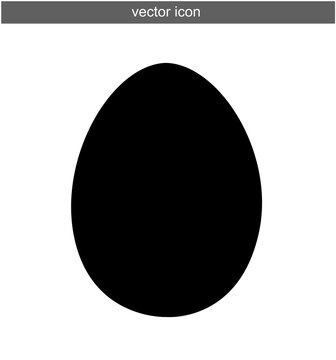 Egg vector icon isolated on white food symbol