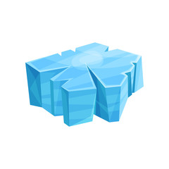 Blue piece of ice, iceberg vector Illustratio