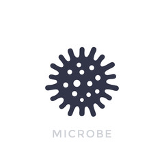 microbe, bacterium icon isolated on white