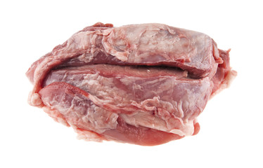 pork meat isolated on white background