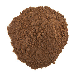 ground cocoa isolated on white background